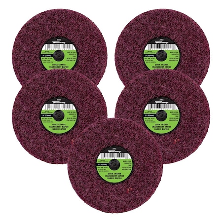 Forney Quick Change Surface Prep Pad, Medium Grit, 3 in 5-Pack of Forney 71911 71607